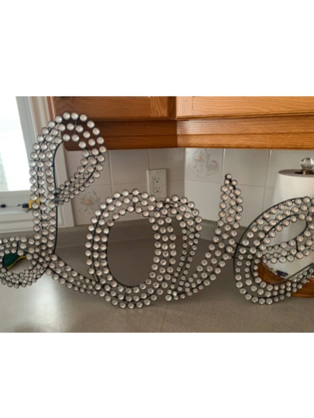 Rhinestone “Love” Decor Sign Glam Crystal Home Decor